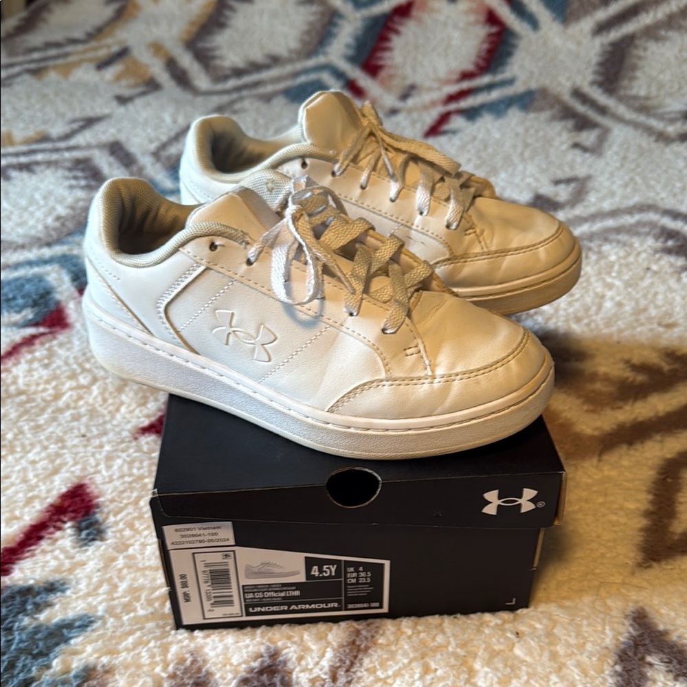 Under Armour Boys White Sneakers